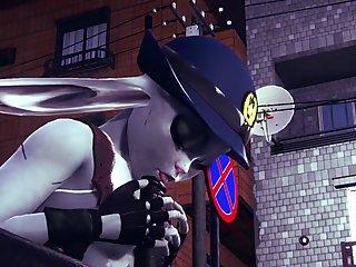 Zootropia Hentai Furry 3D - Judy Hopps Boobjob with sucking &amp_ POV - Japanese Asian Manga anime game porn Yiff