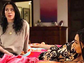 Busty TS Latina licks and fucks stepsisters shaved pussy