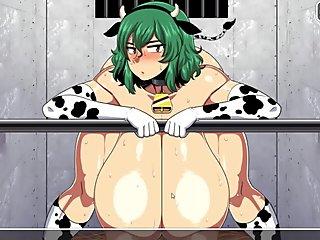 Yuka scattred shard of the Yokai [PornPlay Hentai game] Ep.15 huge tit slapped while lactating and milked