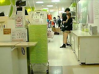 Upskirt of 3 Japanese schoolgirls