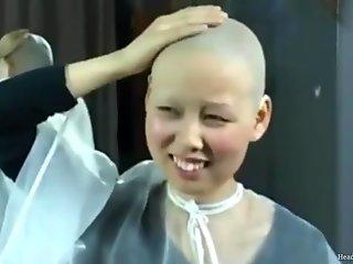 Asian headshave, humiliation headshave